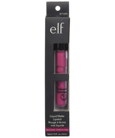 e.l.f. Cosmetics Liquid Matte Lipstick - Highly Pigmented, Quick Drying, Smudge Proof with Nourishing Properties in Berry Sorbet - Buy Online on SooperMarket.com