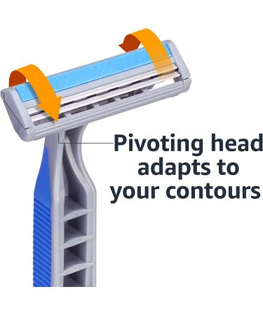 Amazon Basics Twin Blade Disposable Razors - 32 Count with Rubber Grip - Buy Online on SooperMarket.com