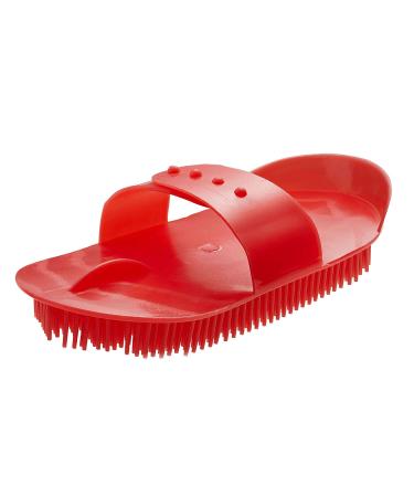 Bitz Plastic Horse Curry Comb (M) (Red)