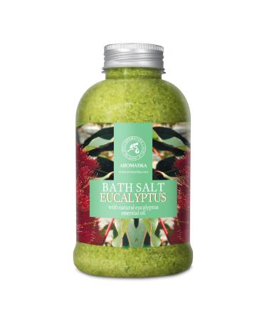 Bathing salt Eucalyptus 600g - Sea salt with natural essential eucalyptus oil - Nature Bathing salt best for good sleep - stress reduction - swimming - relaxation - against cold and cough - bathing additive