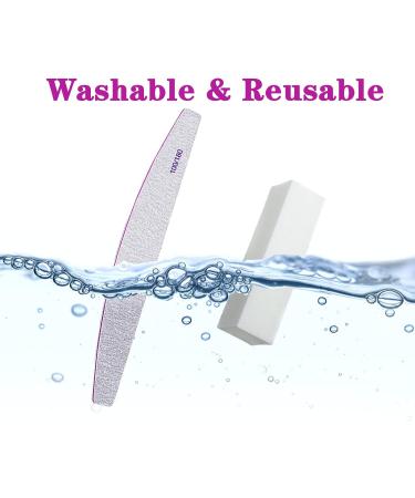 Nail File and Buffer Set 15 Pack Icluding 10 PCS Professional 100/180 Grit Double Sided Nail Files for Acrylic and Gel Nails and 5 PCS Nail Buffer Block for Natural Nails 8 PCS - Buy Online on SooperMarket.com