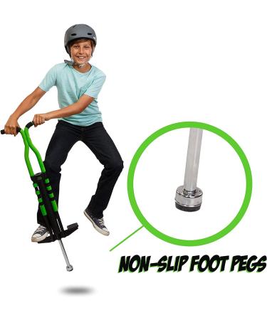 New Bounce Pro Sport Edition Pogo Stick for Kids Ages 9 and Up - 80 to 160 Lbs - Quality Easy Grip PogoStick in Black & Green for Hours of Fun - Buy Online on SooperMarket.com