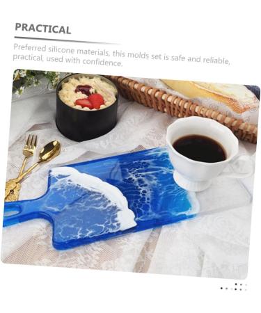 STOBOK 2Pcs handle tray mold paddle silicone mold tray molds for epoxy silicone tray rack - Buy Online on SooperMarket.com