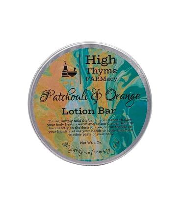All-Natural Patchouli & Orange Lotion Bar - Waterless Lotion Bar for Dry Skin - Moisturizing Beeswax Lotion Bar - Convenient Travel Lotion - Eco Friendly Lotion Massage Bar