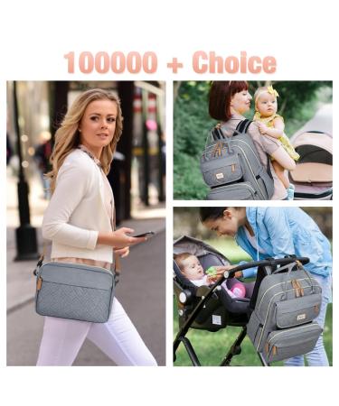Tonyeee Wrap Backpack - Stylish Diaper Bag for Moms & Dads Removable Crossbody Bottle & Travel Essentials Gray - Buy Online on SooperMarket.com