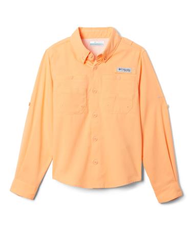 Columbia Boys' Tamiami Long Sleeve Shirt Bright Nectar Small
