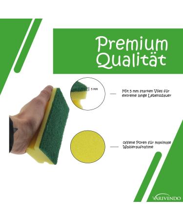 Buy XXL Yellow Scouring Pads - 130x70x45mm Kitchen Sponge Set (4 Pack) for International Shipping - Buy Online on SooperMarket.com