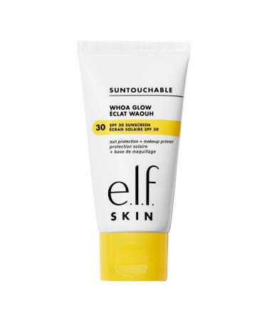 eleven.Skin SunTouchable Whoa Glow LSF 30 Light sun protection & primer for a radiant finish made with hyaluronic acid vegan & animal experiments packaging can vary sunlight