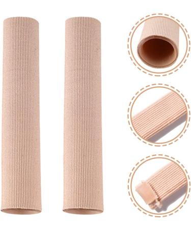 COHEALI Silicone Gel Toe Spacers and Protectors - 2Pcs Beige Finger Sleeves for Toe Blister Relief - Elastic Bandage for Anti-Wear Protection - 20X1.8CM - Buy Online on SooperMarket.com