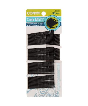 Conair Color Match Bobby Pins Black 90 Pieces