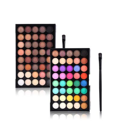 40 Color Eyeshadow Palette with Brush - Matte & Shimmer Cream Makeup Set for Stunning Looks | Best Quality International Shipping - Buy Online on SooperMarket.com