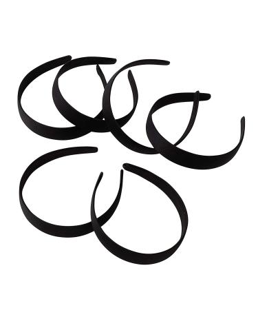 Black Satin Covered Headbands for Women or Teens - 24 Pack (4.8 x 5.75 x 1 In) - Buy Online on SooperMarket.com