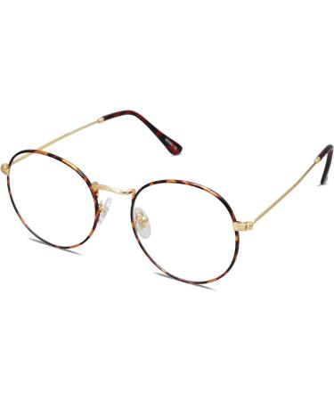 Shop SJ5024 Vintage Round Blue Light Filter Glasses for Men & Women - Leopard Frame Anti-Blue Light Computer Glasses - Buy Online on SooperMarket.com