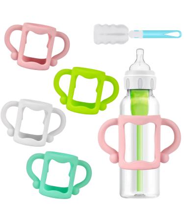 4-Pack Baby Bottle Handles for Dr Brown Narrow Baby Bottles MARFOREVER Bottle Holder for Baby Self Feeding Soft Silicone Bottle Handles Baby Bottle Holder with Easy Grip Handle No-Slip BPA-Free