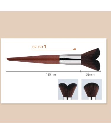Verdant Touch Jaw Contour Brush Fishtail Head Jaw Line Contour Brush Fiber Hair Makeup Artist Cosmetic Tool - Buy Online on SooperMarket.com