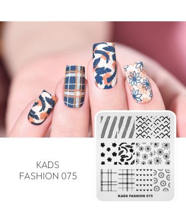 Alexnailart Nail Stamping Plate - Fashion 075 | Premium Nail Art Transfer Stencils for DIY Manicure - Buy Online on SooperMarket.com