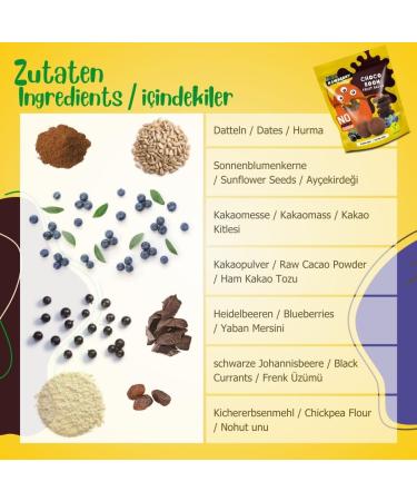 RAWBERRY Children's Cocoa Fruit Balls - No Added Sugar Gluten Free Vegan Snack (8 x 50 g) | Healthy International Shipping - Buy Online on SooperMarket.com