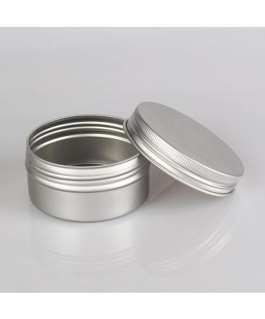 Basic Packing: 12 pcs 80ml Silver Aluminum Jars with Screw Caps - Ideal for Cosmetics & Crafts - Buy Online on SooperMarket.com