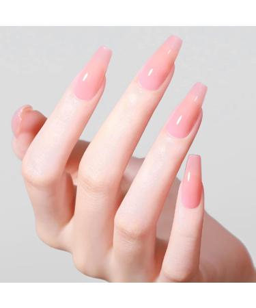 500PC Long Coffin Nail Tips - Ballerina Full Cover Press On Nails | 10 Sizes for DIY Nail Salon - Buy Online on SooperMarket.com