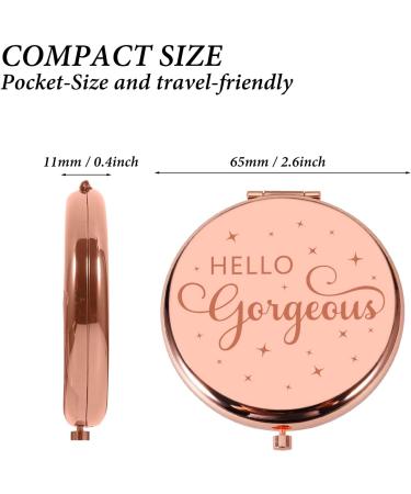 AMBREGRISSUN Rose Gold Makeup Compact Mirror - Perfect Graduation Gift for Women, Sisters, Daughter, Friends - Funny Birthday, Valentine's Day, Christmas Stocking Stuffer - Buy Online on SooperMarket.com