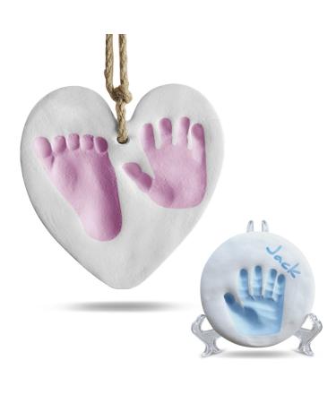 Baby Handprint and Footprint Kit Ornament Makers for Baby Girl Gifts & Baby Boy Gifts, Unique, Memory Art Personalized Baby Gifts for Baby Registry, Keepsake Box Nursery Decor