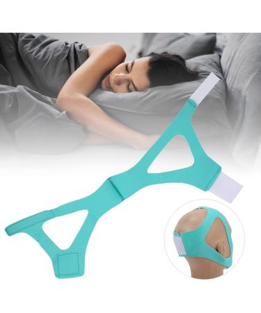 Adults Breathable Anti-Snoring Chin Strap with Jaw Support Belt - Blue Green - Buy Online on SooperMarket.com