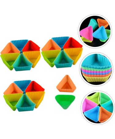 MAGICLULU 20pcs Triangle Muffin Cup Candle Molds Paper Cups Silicone Molds DIY Baking Mold Silicone Cake Molds Muffin Cake Mold Muffin Cupcake Mold Mini Silica Gel Baking Cup - Buy Online on SooperMarket.com