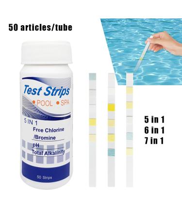 Dajidafu 50piece Easy-to- Test Strips For Precise And Convenient Measurements Water Test Strips PE Pool Test Strip Ph Test Strips seven-in-one 50 pieces/canister seven-in-one 50 pieces/canister - Buy Online on SooperMarket.com