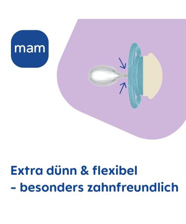 Buy Mam Perfect Night Pacifiers 2-Pack - Glow in the Dark Dental-Friendly Eco-Friendly Silicone for 16+ Months - Dino & Fox Designs - Buy Online on SooperMarket.com