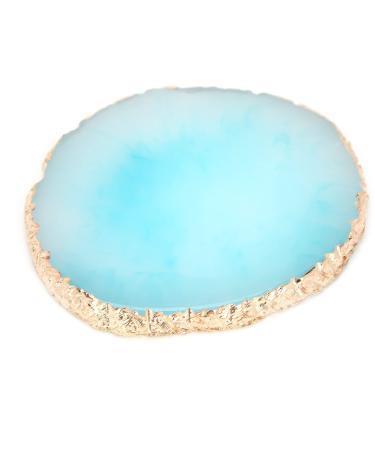 Manicure Color Drawing Palette Portable Manicure Palette Easy Clean Resin for Nail Salon for Photo Props for Nail Art Display(blue)