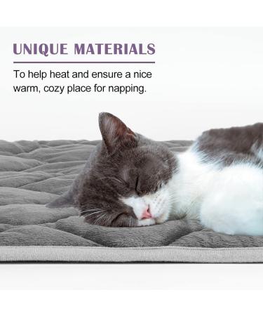 Self-Heating Cat Mat - Thermal Pet Bed Mat - 16 x 20 - Grey - Buy Online on SooperMarket.com