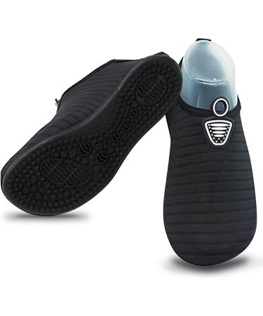 Pthtechus Children Aqua Shoes - Boys & Girls Quick-Dry Beach Swimming Shoes Non-Slip Water Shoes for Indoor Surfing & Boating - Size 28/29 EU Black - Buy Online on SooperMarket.com