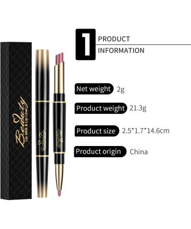 ChaneeHann 2-in-1 Lipstick & Lip Liner Set - Matte Waterproof Lip Liner Pencil and Lipstick Duo in Violet Shade for Girls - Buy Online on SooperMarket.com
