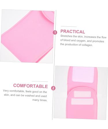 Cervical Fixation Tape - Neck Wrinkle Patches & Gel Pads for Skin Care | Smoothing Neck Strap | Pink 47x9.5cm - Shop Internationally - Buy Online on SooperMarket.com