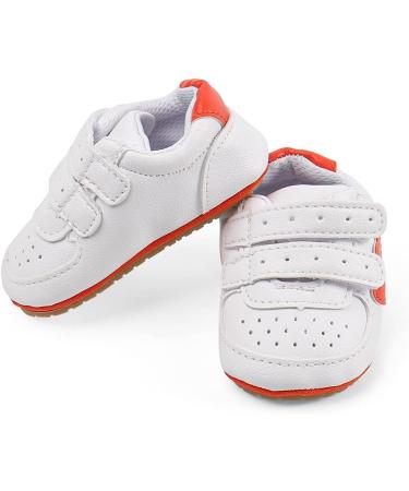 Cheerful Mario Baby First Walking Shoes - Soft PU Leather, Anti-Slip Sole - 12-18 Months - Orange - Buy Online on SooperMarket.com