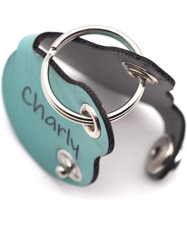 Copter Farm Dog Collars | Engraved Art Leather & Real Leather | Custom Dog ID Tags | Turquoise & Pear Colors - Buy Online on SooperMarket.com