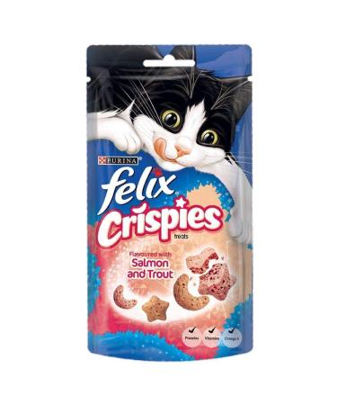 Felix Crispies Cat Treats Salmon and Trout 45g Pack of 8
