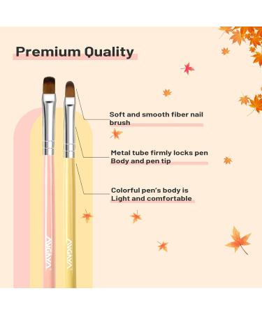 ANGNYA 7Pcs Nail Art Brush Set - Gel Nail Brushes for Nail Art Design and Painting - Ideal for Poly Gel and Acrylic Application - 7 Colors Available - Buy Online on SooperMarket.com