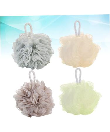 NOLITOY 4pcs Shower Ball Mesh Sponge - Luxurious Bath Pouf for a Spa-like Experience | International Shipping Available - Buy Online on SooperMarket.com