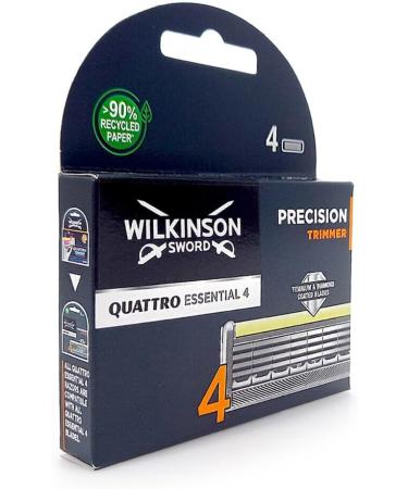 Wilkinson Sword Quattro Titanium Precision Men's Razor Blades - 4 Pack for Superior Shaving Experience - Buy Online Worldwide - Buy Online on SooperMarket.com