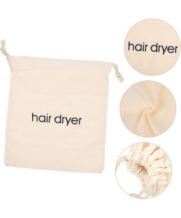 Premium Drawstring Hair Dryer Bag - Travel Cosmetic Organizer Silicone Case Essential Room Supply - 33x30cm Beige - Buy Online on SooperMarket.com