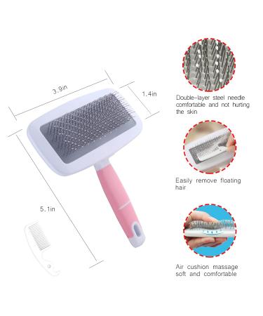 Crafterlife Small Animal Pet Grooming Kit - Shedding Slicker Brush, Massage Glove, Comb, Nail Clipper Trimmer - for Rabbit, Puppy, Kitten, Guinea Pig, Hamster, Ferret (Pink) - Buy Online on SooperMarket.com