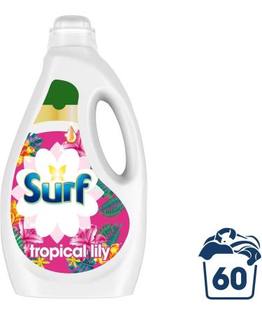 Surf Concentrated Liquid Detergent Long Lasting Fragrance and Made with Natural Essential Oil Tropical Lily or Coconut Bliss Family Pack 1.62 Litre 60 Washes (Tropical Lily Buy 2) - Buy Online on SooperMarket.com