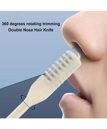Nose Hair Knife 3 Piece Manual Nose Hair Tool Portable Double Sided Nose Hair Knife for Ear Facial - Buy Online on SooperMarket.com