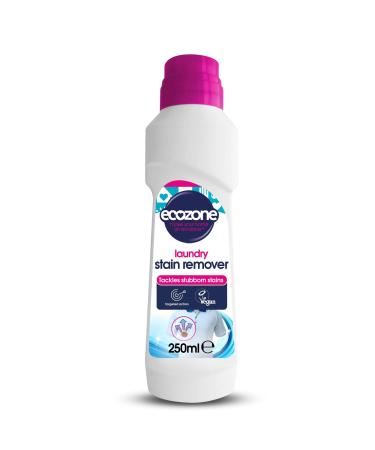 Ecozone Laundry Stain Remover Pre Washing Liquid for Colours & White Laundry Multi Purpose Cleaner & Fabric Stain Remover for Clothes Vegan Laundry Detergent Eco Cleaning Products (250ml)