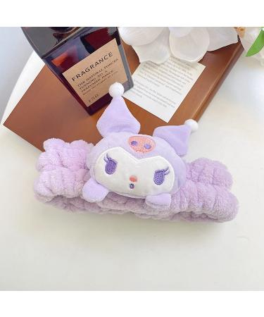 Kawaii Purple Spa Headband for Women and Girls - Soft and Cute Headband for Washing Face, Makeup, and Parties - Buy Online on SooperMarket.com