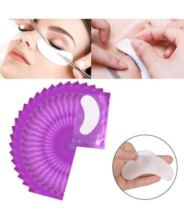 50 Pairs Hydrogel Eye Pads for Eyelash Extensions | Purple Under Eye Gel Patch | Prevent Fluttering & Protect Lower Lashes - Buy Online on SooperMarket.com