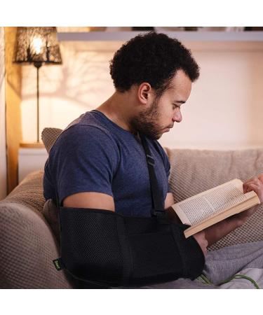 Yosoo Health Gear Medical Arm Sling Shoulder Sling - Large Breathable Immobilizer for Rotator Cuff Injury and Fractured Bones - Adult with Waist Strap - Buy Online on SooperMarket.com