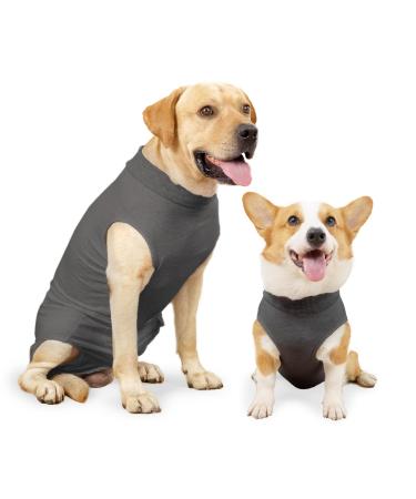 Heywean Hundebody after op castration wound protection suits for dogs professional pet recovery suit dog medical shirt body suit after the operation dog pet surgical suit for dogs m (pack with 1) gray
