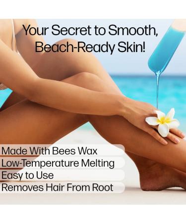 OMWAH Hard Wax Beads - Painless Hair Removal Wax Beans with Beeswax (Sea Breeze) 15.5 OZ - Buy Online on SooperMarket.com